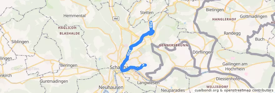 Mapa del recorrido Bus 5: Schlossweiher => Buchthalen de la línea  en Sciaffusa.