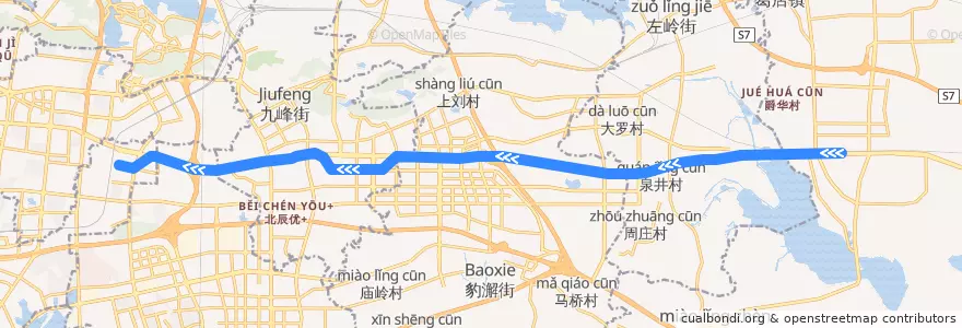 Mapa del recorrido 武汉地铁11号线 de la línea  en 东湖新技术开发区（托管）.