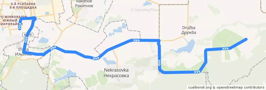 Mapa del recorrido Автобус 103: Автопарк - сады "Ситинское урочище" de la línea  en Khabarovsky District.