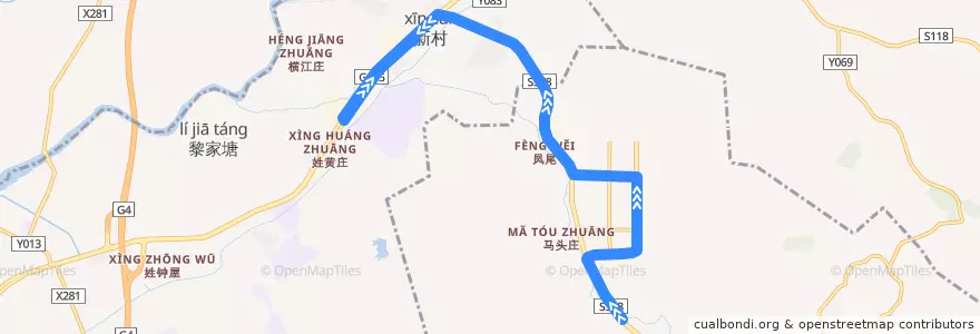 Mapa del recorrido 826路(陈洞村总站-地铁新和站总站) de la línea  en 广州市.
