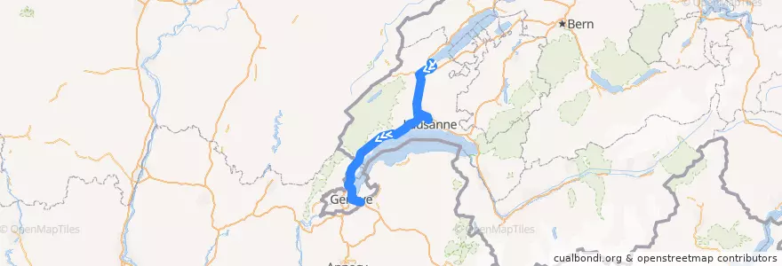 Mapa del recorrido Flixbus 475: Yverdon-les-Bains, Avenue de la Gare => Brescia, Autostazione de la línea  en فود.