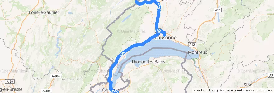 Mapa del recorrido Flixbus 479: Mailand, Lampugnano => Paris, Bercy Seine de la línea  en Во.