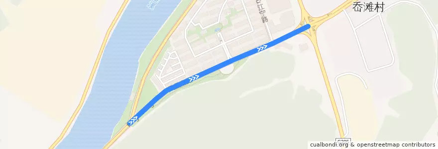 Mapa del recorrido 103路公交车站-茶场园区 de la línea  en 华埠镇.