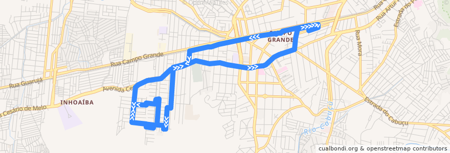 Mapa del recorrido Ônibus 828 - Campo Grande → São Jorge de la línea  en ريو دي جانيرو.