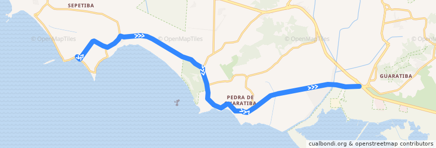 Mapa del recorrido Ônibus 891 - Sepetiba → Mato Alto de la línea  en 리우데자네이루.
