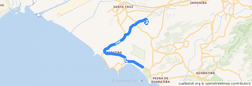 Mapa del recorrido Ônibus 871 - Cesarão → Sepetiba de la línea  en Río de Janeiro.