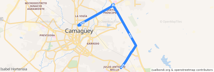 Mapa del recorrido Ruta 32 La Rafelita Ferro omnibus de la línea  en Ciudad de Camagüey.