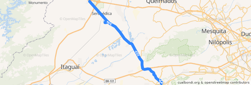Mapa del recorrido Ônibus 739P - Campo Grande → Santa Sofia de la línea  en Região Geográfica Imediata do Rio de Janeiro.