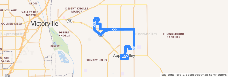Mapa del recorrido Bus 40 de la línea  en Apple Valley.