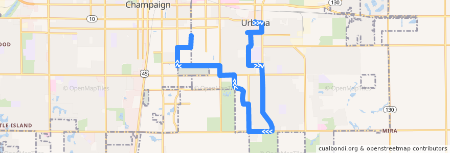 Mapa del recorrido MTD 8W Bronze Weekday - Daytime de la línea  en Urbana.
