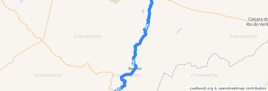 Mapa del recorrido Rodovia BR-104 de la línea  en Rio Grande do Norte.