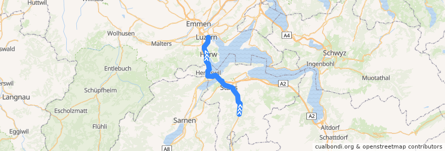 Mapa del recorrido S4: Wolfenschiessen => Luzern de la línea  en سويسرا.