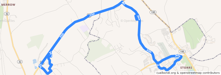 Mapa del recorrido Depot Line de la línea  en Mansfield.