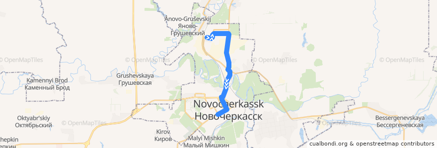 Mapa del recorrido Автобус №3 Соцгород - НЗСП - Азовский рынок de la línea  en городской округ Новочеркасск.