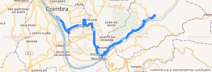 Mapa del recorrido 9: Portagem => Casal da Misarela de la línea  en قلمرية.