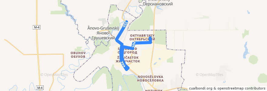 Mapa del recorrido Автобус №43 Молодёжный - ул. Котовского de la línea  en городской округ Новочеркасск.