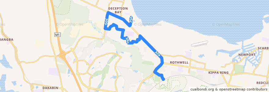 Mapa del recorrido Bus 662: Deception Bay Bus Station to Rothwell Station de la línea  en City of Moreton Bay.