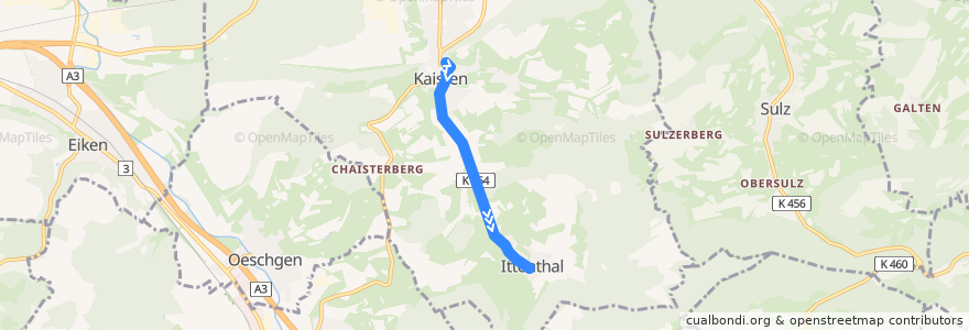 Mapa del recorrido Bus 144: Kaisten => Ittenthal de la línea  en Kaisten.