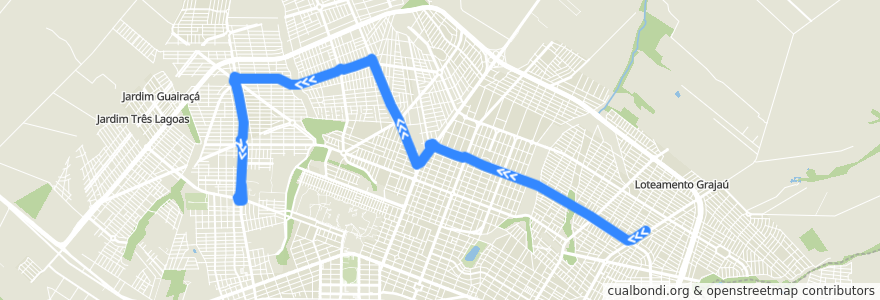 Mapa del recorrido 007 IDA : Interbairros Zona Norte de la línea  en マリンガ.