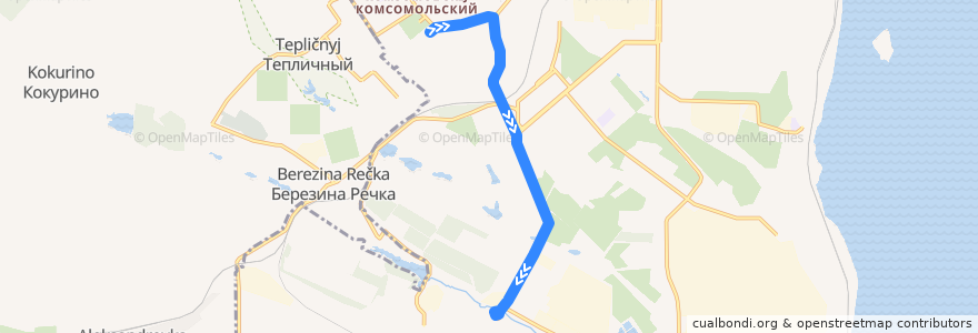 Mapa del recorrido Трамвай №5 Комсомольский поселок - ООО «Саратоворгсинтез» de la línea  en городской округ Саратов.