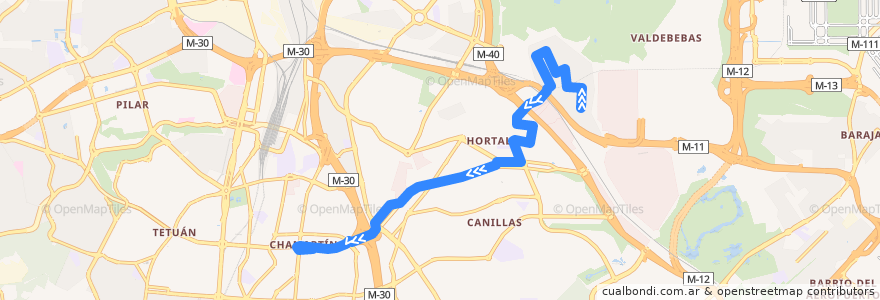 Mapa del recorrido Bus 87: Las Cárcavas→ Rep. Dominicana de la línea  en 馬德里.