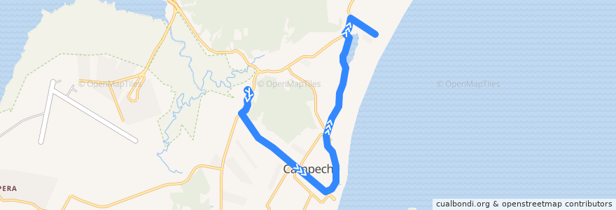 Mapa del recorrido Ônibus 462: Campeche, TIRIO => Bairro de la línea  en Florianópolis.