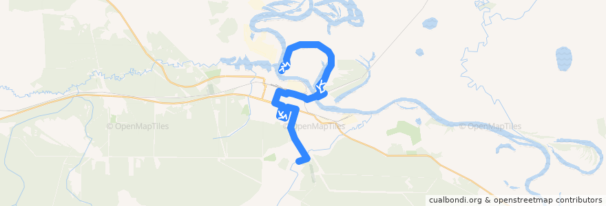 Mapa del recorrido Автобус 4: Моторный - Фабрика de la línea  en Тавдинский городской округ.