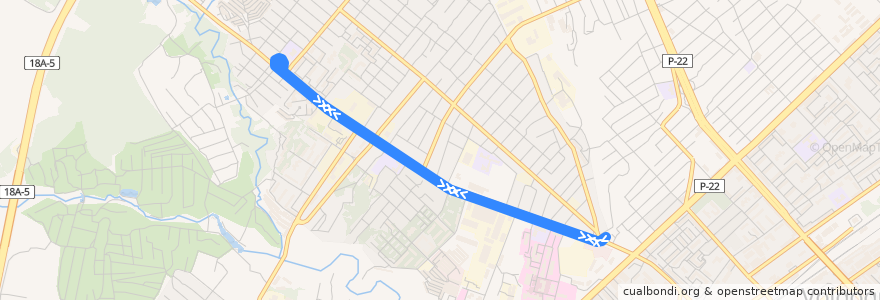 Mapa del recorrido Трамвай №12 Школа №36 — Жилгородок de la línea  en городской округ Волгоград.