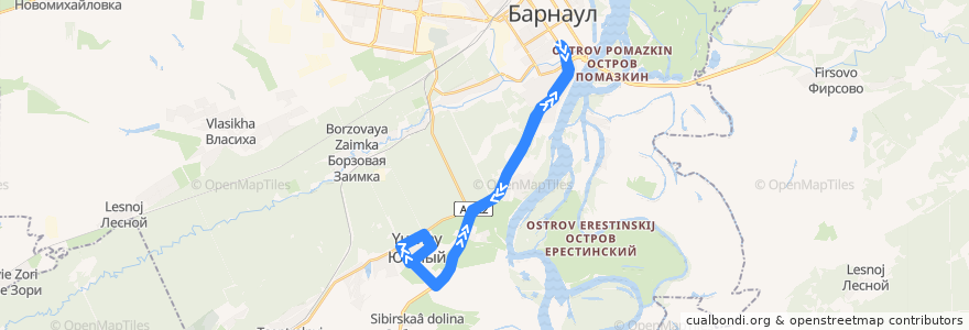 Mapa del recorrido Маршрут №28: пл. Спартака - Школа садоводов de la línea  en городской округ Барнаул.