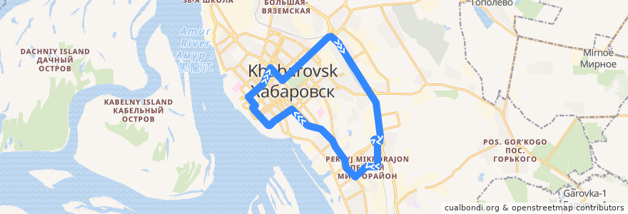 Mapa del recorrido Автобус 29К: ул. Калараша - Оптика - Стрела - ул. Калараша de la línea  en городской округ Хабаровск.