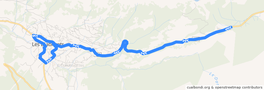 Mapa del recorrido Bus Navette de la línea  en Ormont-Dessus.