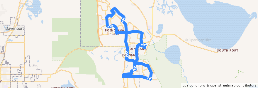 Mapa del recorrido 426 Poinciana Circulator (circulator) de la línea  en Florida.