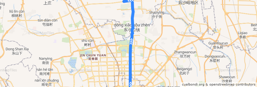 Mapa del recorrido Bus BRT3: 安定门 => 宏福苑小区西 de la línea  en Pekin.