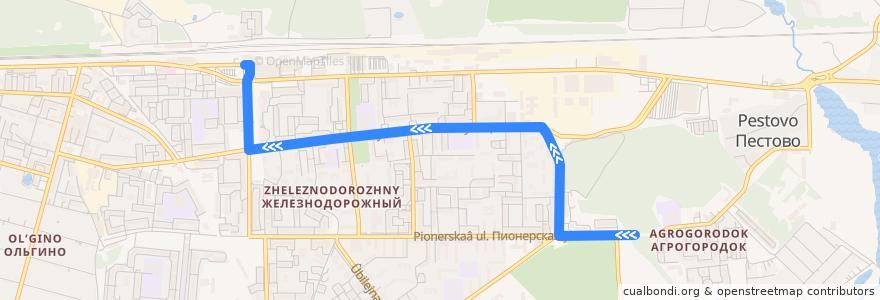 Mapa del recorrido Автобус 7: Агрогородок - станция Железнодорожная de la línea  en Balashikhinsky District.