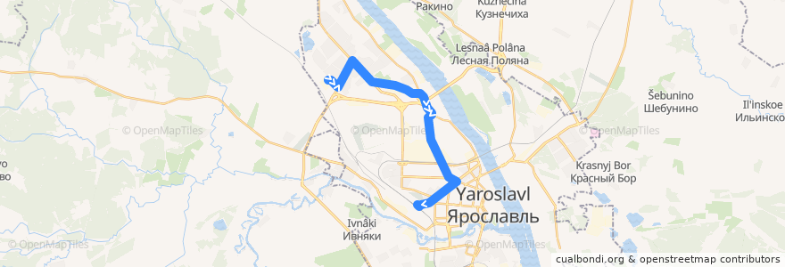 Mapa del recorrido Автобус 9: Ярославль-Главный - ЯЗХМ de la línea  en городской округ Ярославль.