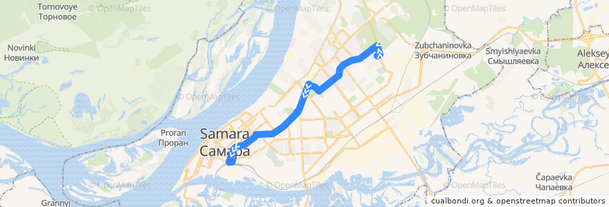 Mapa del recorrido Троллейбус 17: 15-й микрорайон - ЖД вокзал de la línea  en ｻﾏｰﾗ管区.