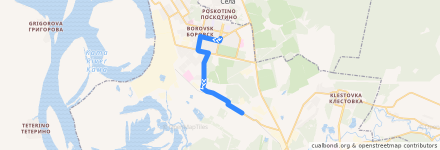 Mapa del recorrido Автобус №10: ТЭЦ-11 - пл.Ладкина de la línea  en Solikamsky District.