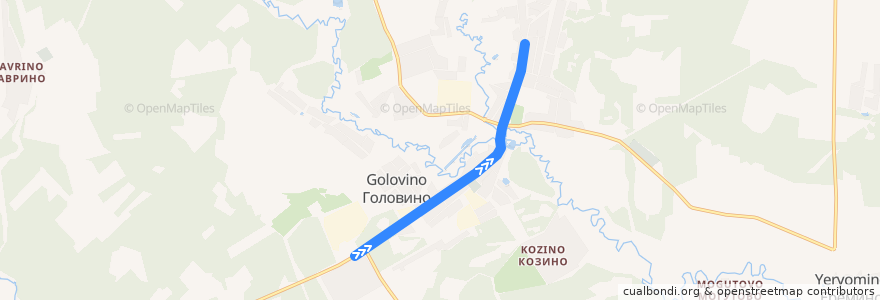 Mapa del recorrido Автобус 28: Аксёново — Фряново (разворотный круг) de la línea  en городской округ Щёлково.