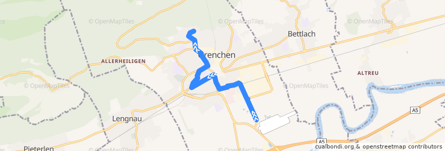 Mapa del recorrido Bus 23: Flughafen => Fichtenweg de la línea  en Grenchen.