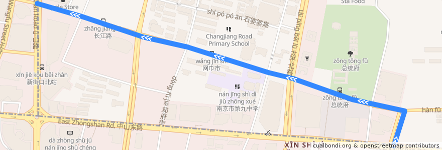 Mapa del recorrido 南京公交29路 de la línea  en 玄武区.