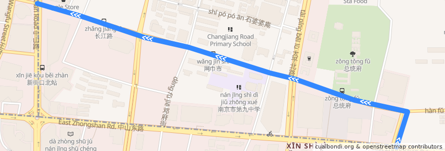 Mapa del recorrido 南京公交29路 de la línea  en Distrito de Xuanwu.