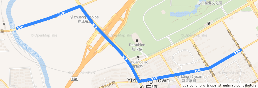 Mapa del recorrido Bus 997: 北京西站南广场 => 亦庄工业园区 de la línea  en 北京市.