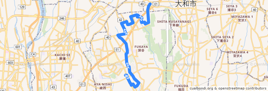 Mapa del recorrido かわせみ2号 de la línea  en كاناغاوا.