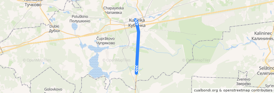 Mapa del recorrido Автобус №27: Станция Кубинка - Кубинка-10 de la línea  en Одинцовский городской округ.