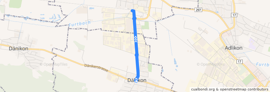 Mapa del recorrido Bus 449: Dällikon => Buchs-Dällikon, Bahnhof de la línea  en Bezirk Dielsdorf.