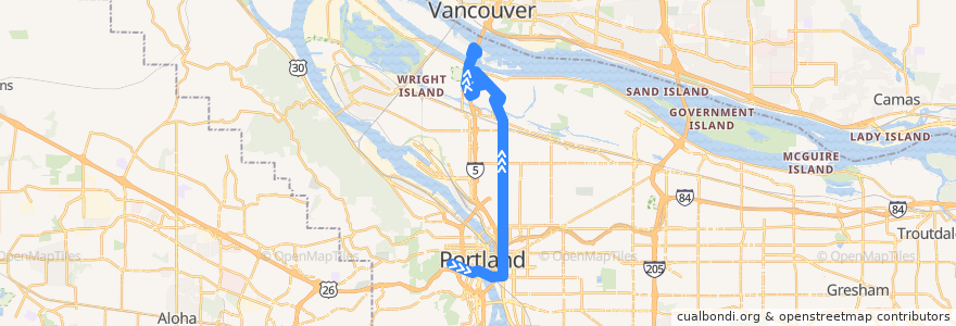 Mapa del recorrido Bus 6: Portland => Jantzen Beach de la línea  en Portland.