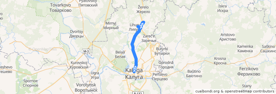 Mapa del recorrido Автобус №98: Дом быта -> Лихуны de la línea  en городской округ Калуга.