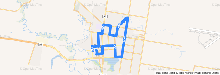 Mapa del recorrido Sale City - Sale North Loop de la línea  en Shire of Wellington.