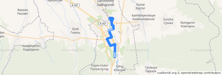 Mapa del recorrido Маршрут №23 de la línea  en городской округ Владикавказ.