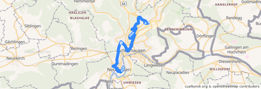 Mapa del recorrido Bus 6: Neuhausen SBB => Falkeneck de la línea  en سويسرا.